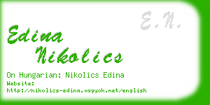 edina nikolics business card